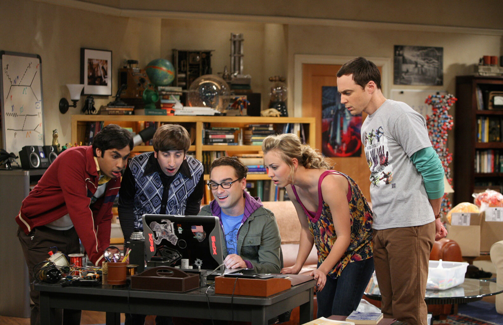 A still from the show The Big Bang Theory.