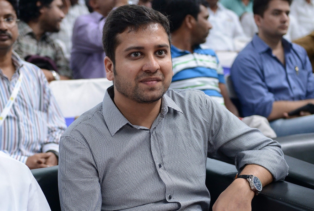 In this file photo taken on October 30, 2015 Binny Bansal, co-founder of Flipkart, attends the launch of a Flipkart fulfillment centre on the outskirts of Hyderabad. AFP / Noah Seelam
 