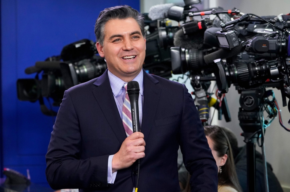 CNN chief White House correspondent Jim Acosta before the start of a briefing in the Brady Briefing Room of the White House on February 8, 2018 shows  in Washington, DC. AFP / Mandel Ngan 