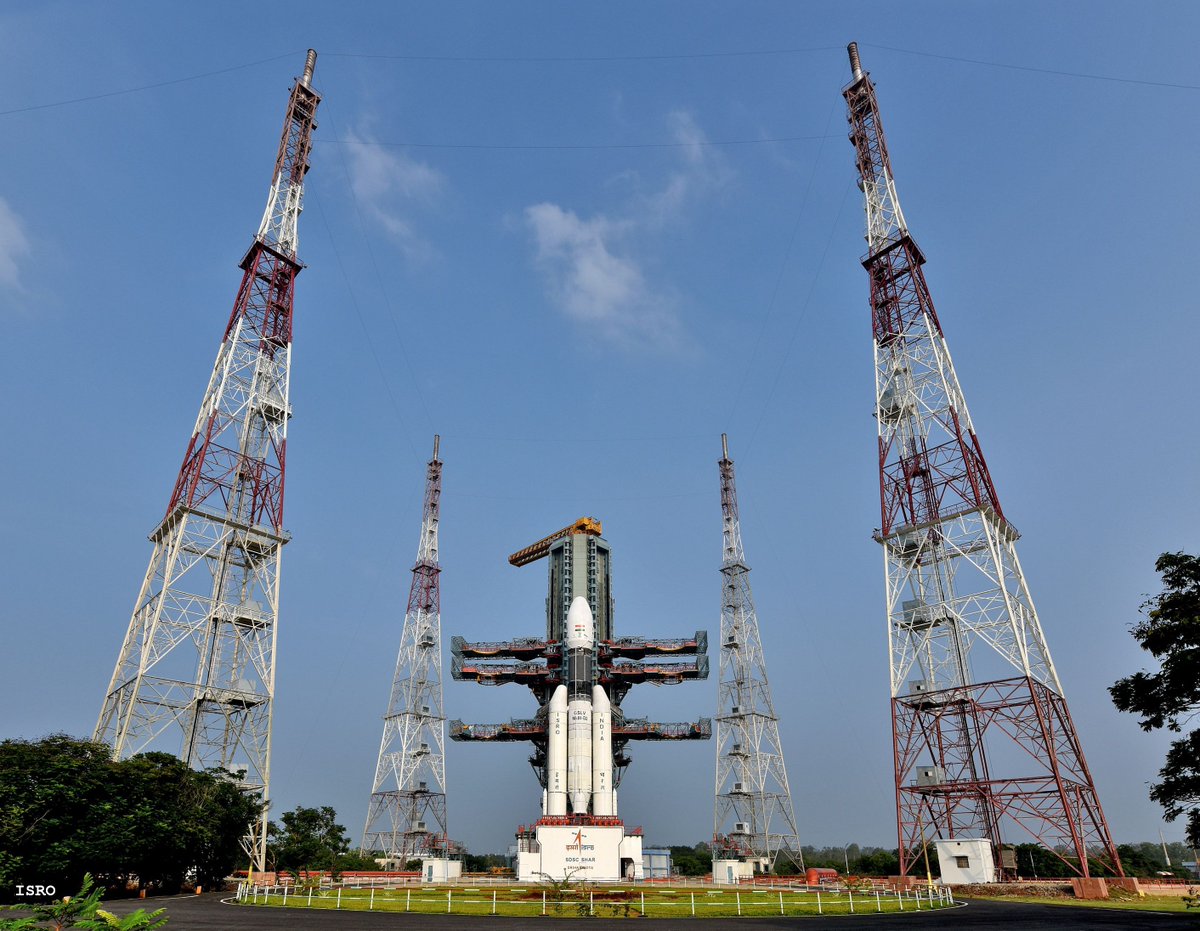 The GSLV MkIIID2 carrying GSAT29 ready to launch from SDSC SHAR, Sriharikota. Source: PIB  