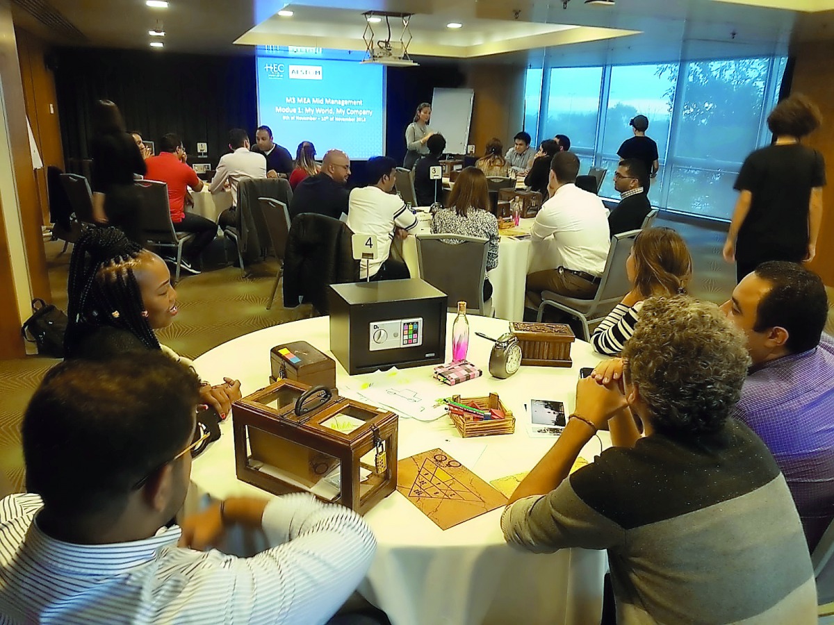 The students of HEC Paris in Qatar attending a session.