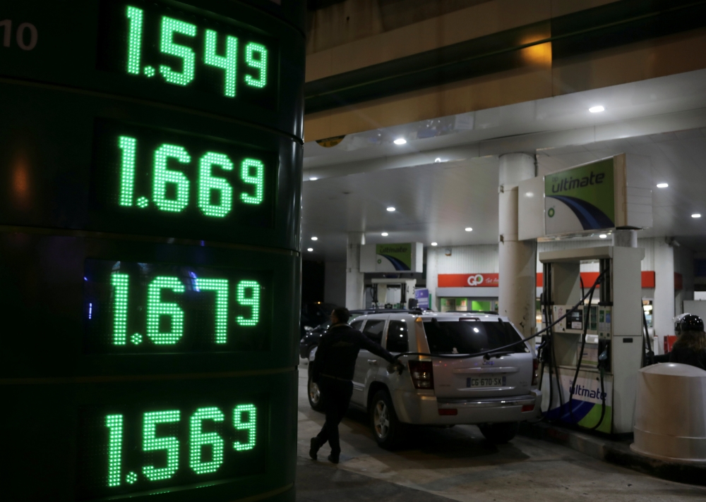 File photo of fuel prices are displayed at a petrol station in Nice, France, November 9, 2018. REUTERS/Eric Gaillard/File Photo
 