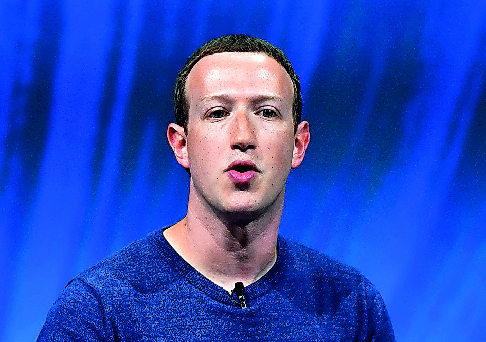 In this file photo taken on May 24, 2018 Facebook's CEO Mark Zuckerberg delivers his speech during the VivaTech (Viva Technology) trade fair in Paris.  AFP / Gerard Julien