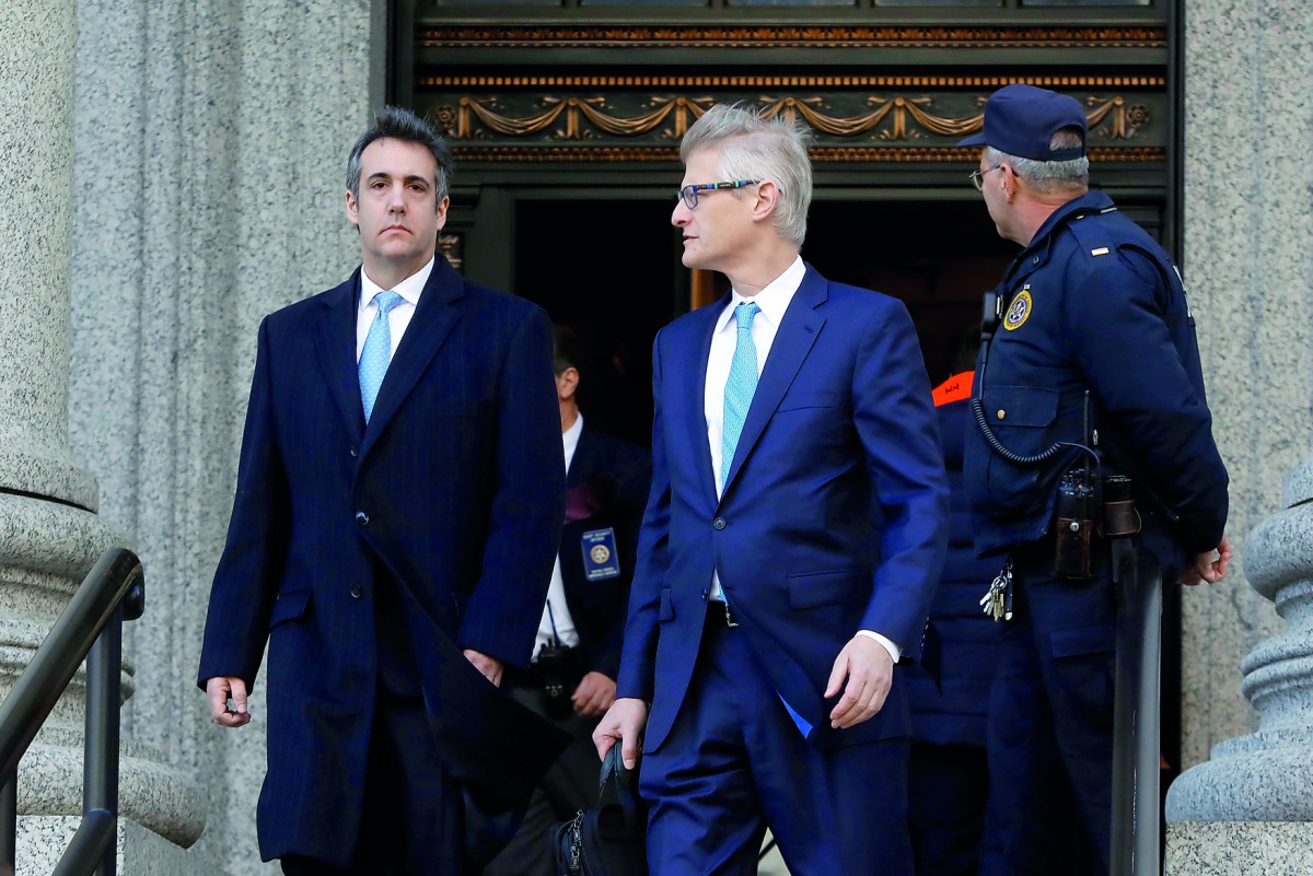 US President Donald Trump's former lawyer Michael Cohen exits Federal Court after entering a guilty plea in Manhattan, New York City, November 29, 2018. Reuters/Andrew Kelly 
