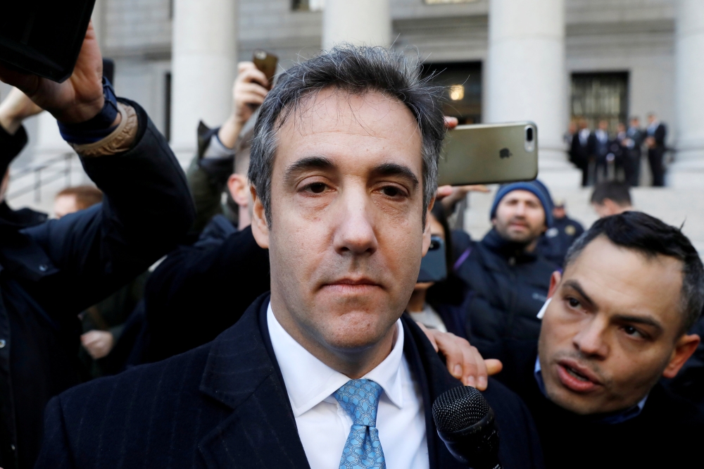 US President Donald Trump's former lawyer Michael Cohen exits Federal Court after entering a guilty plea in Manhattan, New York City, U.S., November 29, 2018. Reuters/Andrew Kelly 