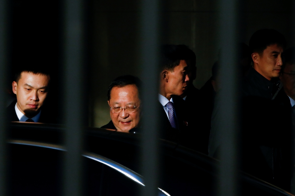 North Korea's Foreign Minister Ri Yong Ho leaves the airport after his arrival in Beijing, China December 6, 2018. REUTERS/Thomas Peter