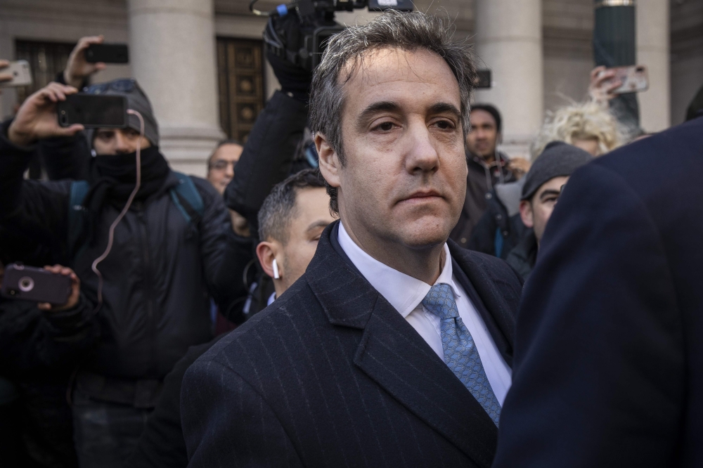 Michael Cohen, former personal attorney to US President Donald Trump, exits federal court, in New York City.   AFP /  Drew Angerer
