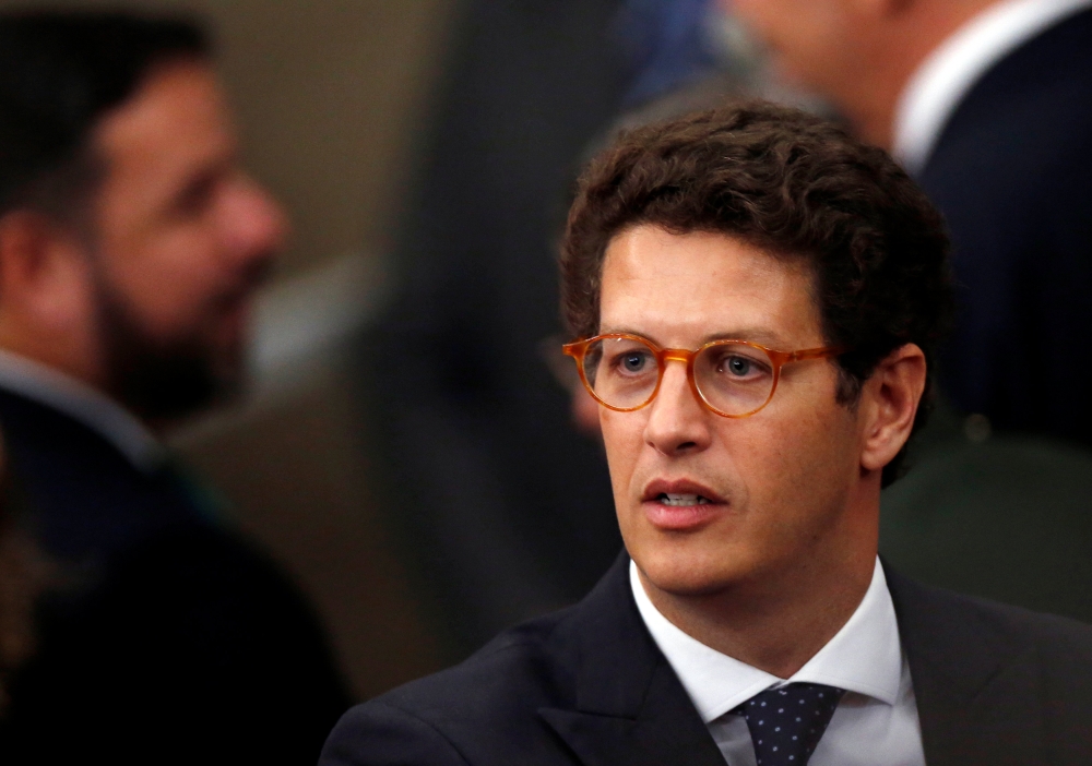Ricardo Salles, incoming minister of the environment, is seen at the ceremony of delivering the certificate acknowledging the victory of the presidential election to Jair Bolsonaro (not pictured) in Brasilia, Brazil December 10, 2018. REUTERS/Adriano Mach
