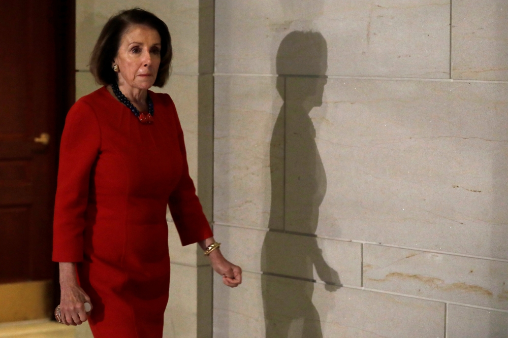 House Democratic leader Nancy Pelosi (D-CA) leaves after a closed intelligence briefing with CIA Director Gina Haspel on the death of Saudi dissident Jamal Khashoggi on Capitol Hill in Washington, U.S., December 12, 2018. REUTERS/Yuri Gripas