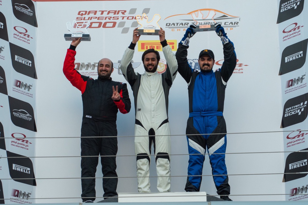 The podium winners from the QTCC race 2