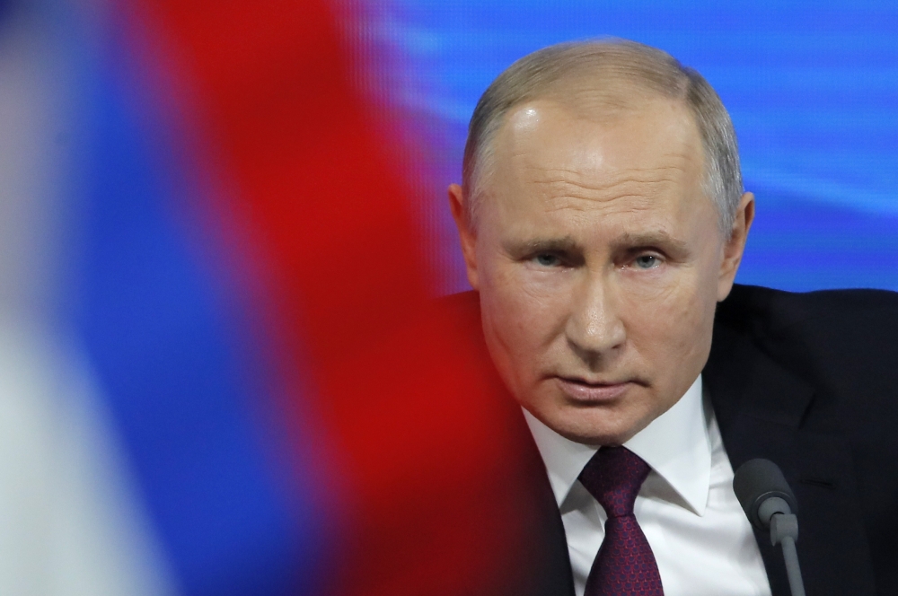 Russian President Vladimir Putin speaks during annual news conference in Moscow, Russia December 20, 2018. REUTERS/Maxim Shemetov
