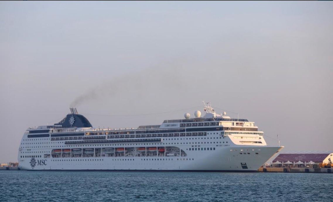 Cruise ship MSC Lirica docked at Doha Port on its 3rd visit during the ongoing 2018/'19 cruise season with 1853 passengers and 734 crew aboard. (Photo: Mwani Qatar)