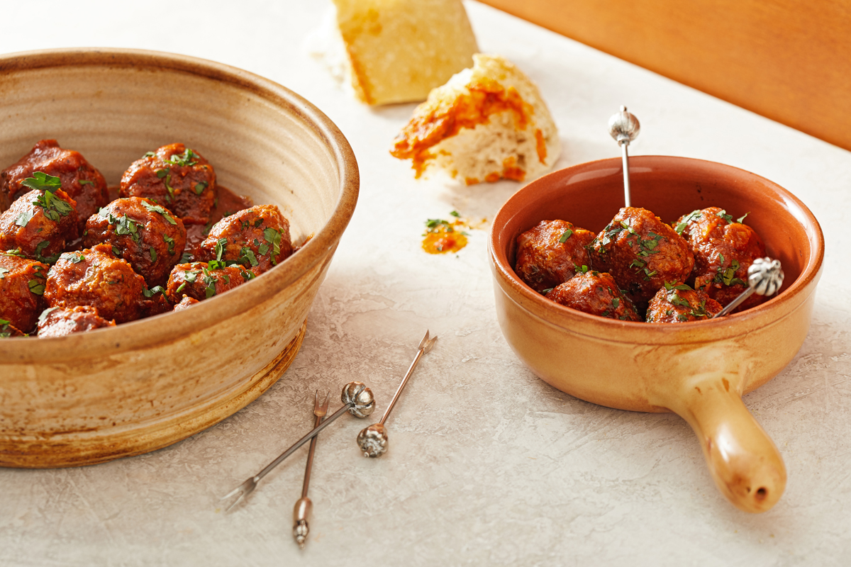 Tapas-Style Turkey Meatballs. (Photo by Tom McCorkle for The Washington Post.)