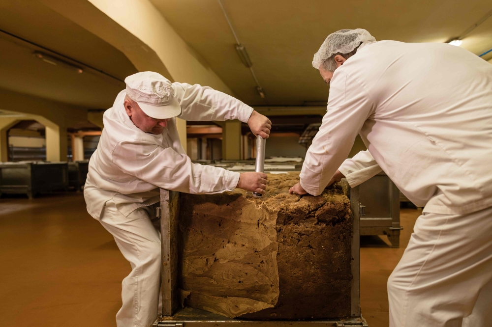 Workers prepare traditional gingerbread cakes in the Kopernik Confectionery Factory in Torun, Poland, on December 19, 2018. All pics: AFP / Wojtek Radwanski 