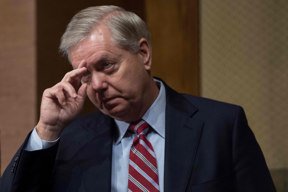 FILE PHOTO: US Senator Lindsey Graham AFP / JIM WATSON
