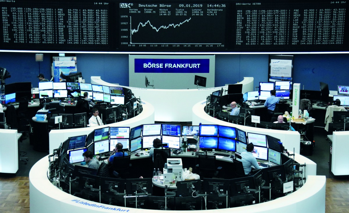 The German share price index DAX graph is pictured at the stock exchange in Frankfurt, Germany, January 9, 2019. Reuters