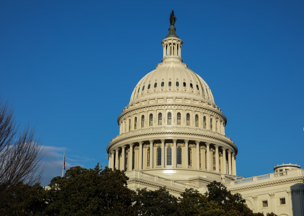 The US Capitol is seen On the 25th day of the partial government shutdown at the Capitol Building in Washington D.C., United States on January 15, 2019. ( Yasin Öztürk - Anadolu Agency )
 