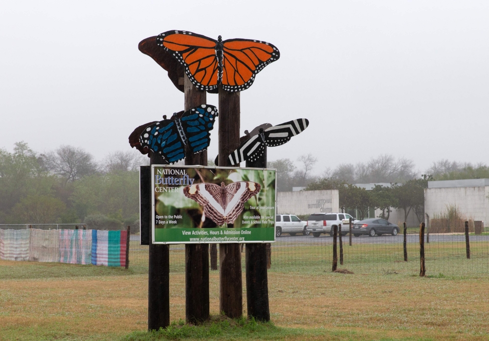 The entrance to the National Butterfly Center on January 15, 2019, in Mission, Texas. The habitat along the Rio Grande is expected to be plowed over to clear the way for Trump's border wall after the Supreme Court rebuffed a challenge by environmental gro