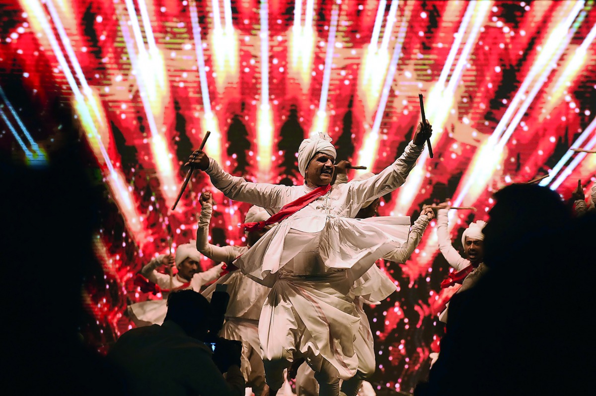 Dancers from Gujarat perform during the 