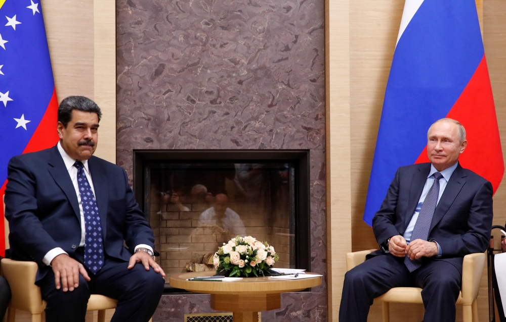 Russian President Vladimir Putin meets with his Venezuelan counterpart Nicolas Maduro at the Novo-Ogaryovo state residence outside Moscow, December 5, 2018. Reuters/Maxim Shemetov