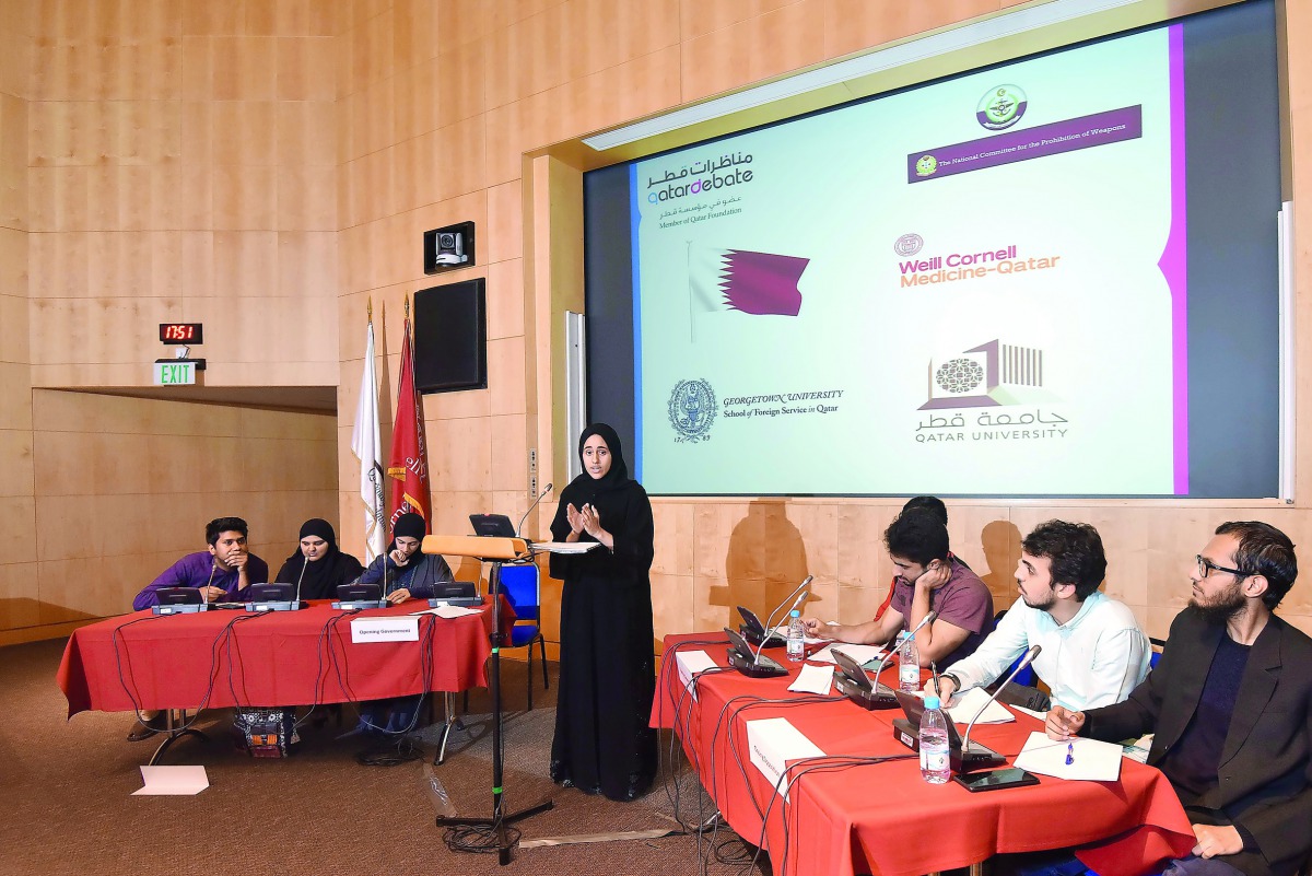 The participants at the debate. 