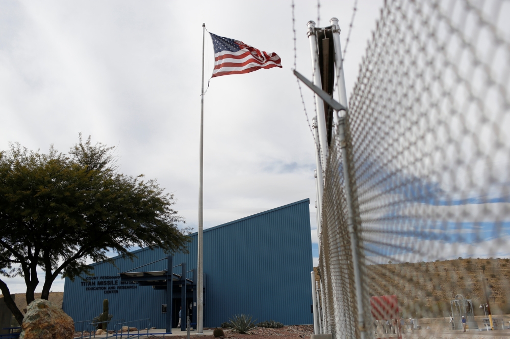 The 103-foot Titan II Intercontinental Ballistic Missile (ICBM) site, which was decommissioned in 1982, is pictured at the Titan Missile Museum in Sahuarita, Arizona, U.S., February 2, 2019. REUTERS/Nicole Neri