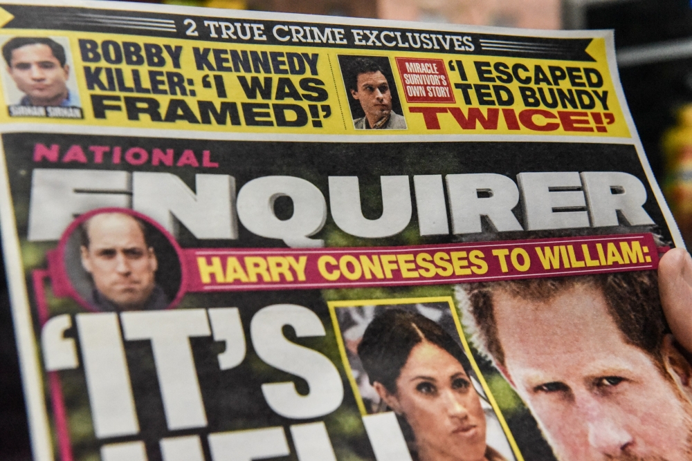The National Enquirer is photographed at a convenience store on February 8, 2019 in New York City. Stephanie Keith/Getty Images/AFP