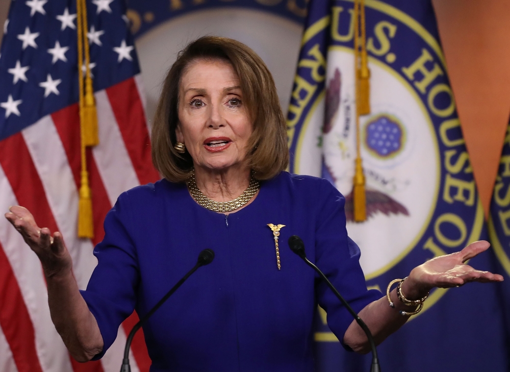U.S. Speaker of the House Nancy Pelosi speaks during her weekly news conference on February 7, 2019 in Washington, DC.  Mark Wilson/AFP