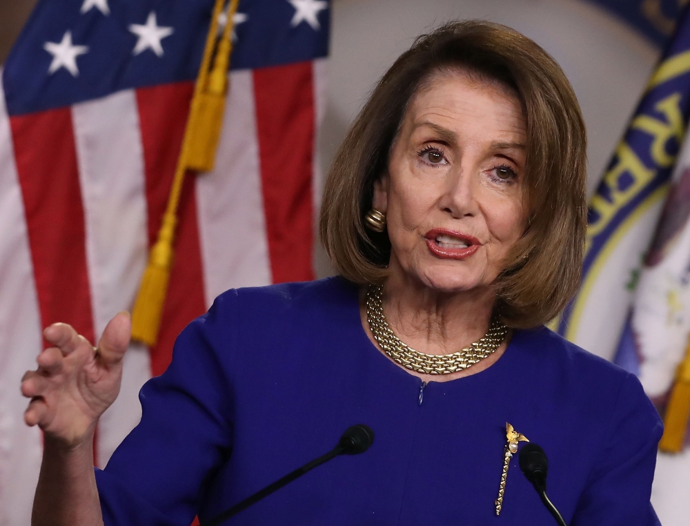 U.S. Speaker of the House Nancy Pelosi speaks during her weekly news conference on February 7, 2019 in Washington, DC.  Mark Wilson/AFP
