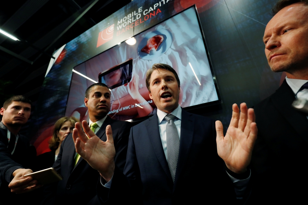 US Deputy Assistant secretary for Cyber and International Communications and Information Policy Robert Strayer holds a news briefing at the Mobile World Congress in Barcelona, February 26, 2019. Reuters/Rafael Marchante