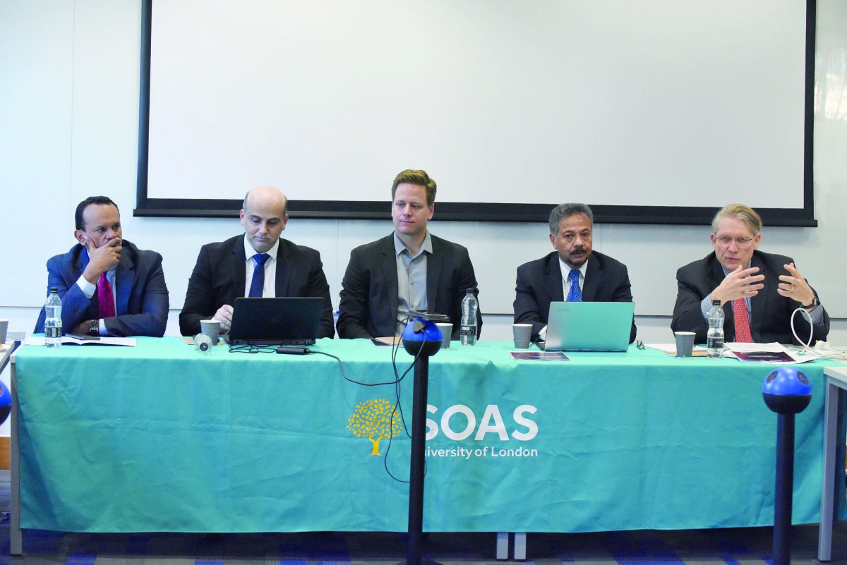 The participants at the event jointly hosted by Qatar Financial Centre and SOAS in London, with CIS and the International Islamic Research Academy of Malaysia as academic partners.