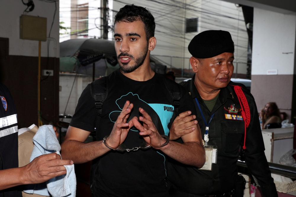 File photo of the football while in detention in Thailand. Reuters