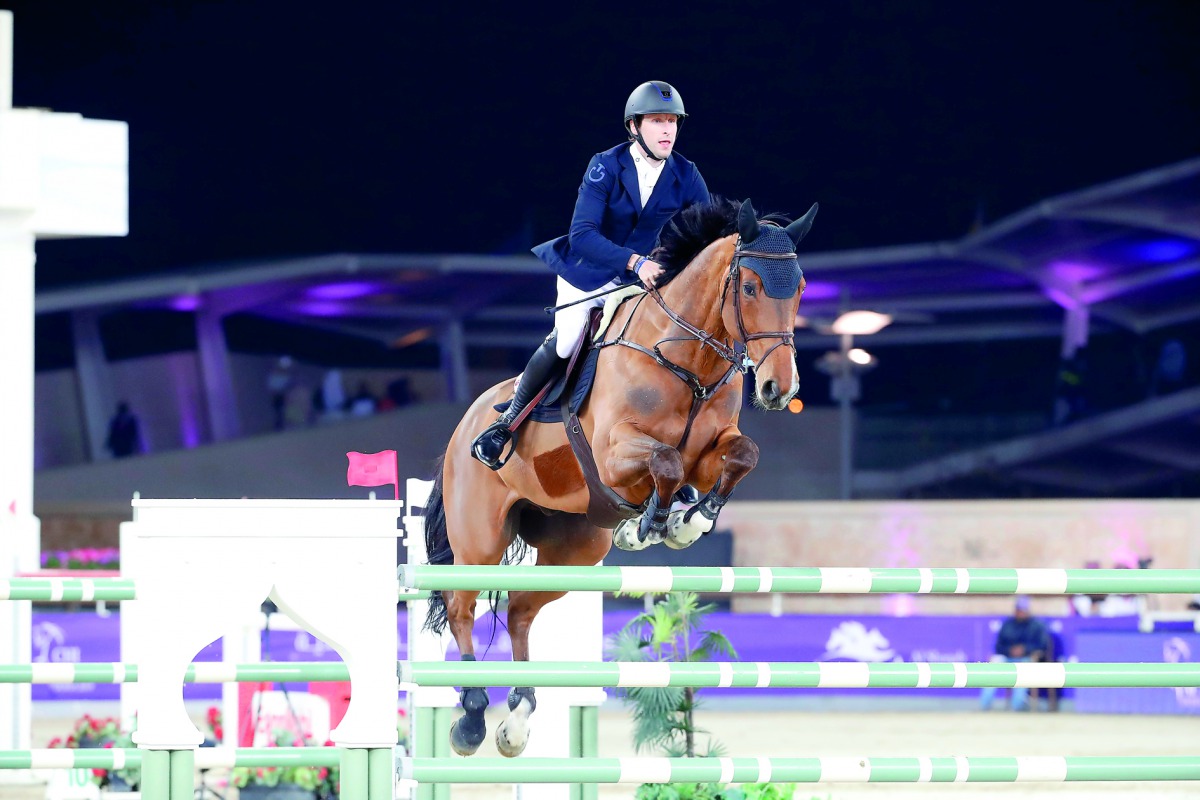 Pieter Devos astride Espoir in action at the CS15 Grand Prix at CHI Al Shaqab, yesterday.