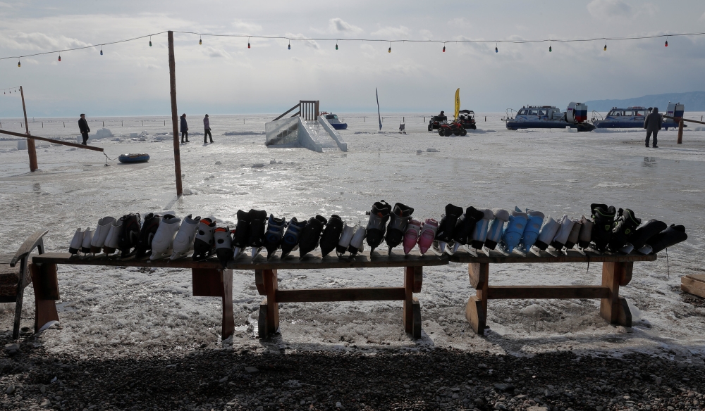Representational image: Skates wait for the customers at the Lake Baikal covered with ice near the Siberian village of Listvyanka, in Irkutsk region, Russia, March 13, 2019. Reuters/Vasily Fedosenko