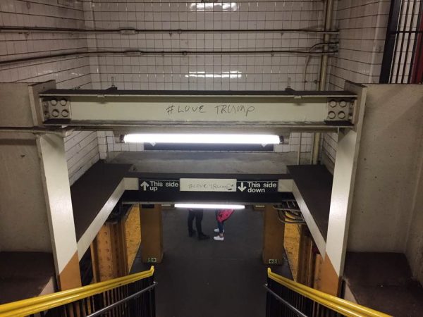 Transit Chief Edward Delatorre told journalists Tuesday that officers put up the fake wall to catch the tagger spraying 