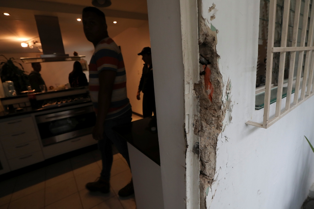 Damage is seen at the residence of Roberto Marrero, chief of staff to opposition leader Juan Guaido, after he was detained by Venezuelan intelligence agents, according to legislators, in Caracas, Venezuela March 21, 2019. REUTERS/Ivan Alvarado