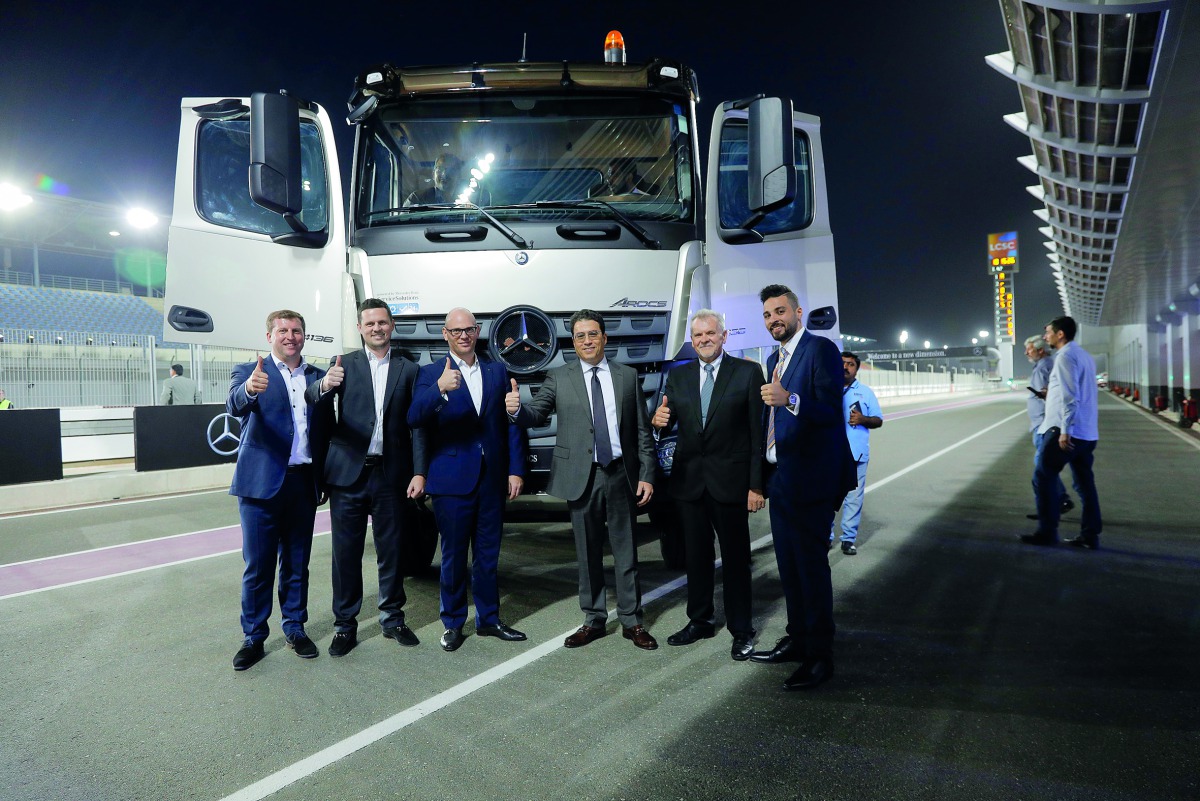 The officials at the launch of Mercedes-Benz all-new Actros, Arocs and Sprinter.