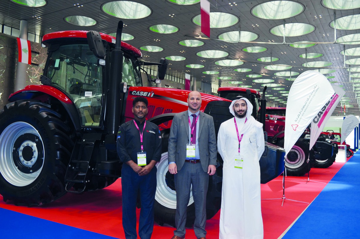 The officials of Nasser Bin Khaled (NBK) Heavy Equipment at the 7th International Agricultural Exhibition. 