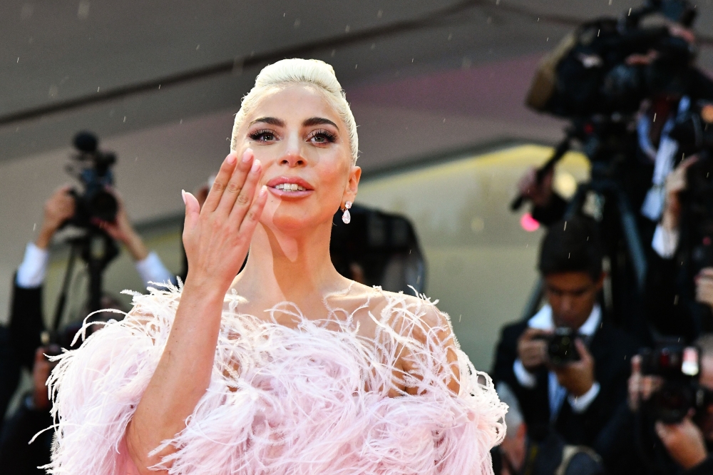 Lady Gaga arrives for the premiere of the film A Star is Born presented out of competition on August 31, 2018 during the 75th Venice Film Festival. AFP/Vincenzo Pinto