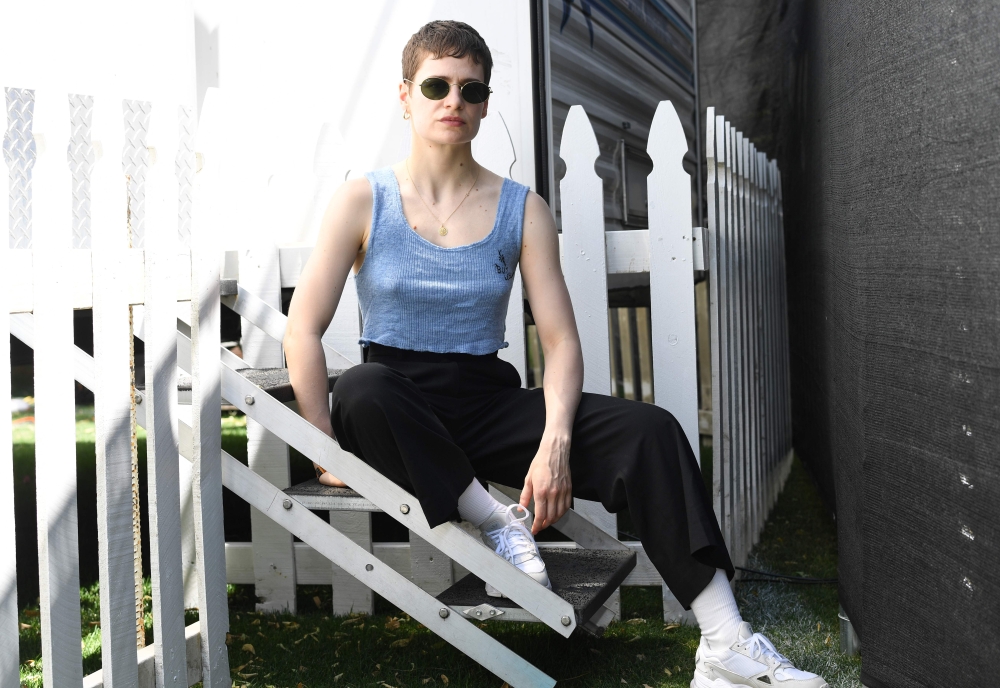 Singer Christine and the Queens poses for AFP at the Coachella Valley Music and Arts Festival on April 13, 2019, in Indio, California.  AFP / Valerie Macon