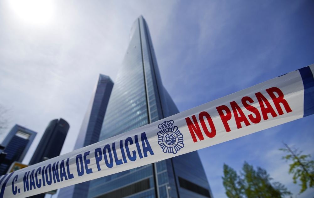 A police tape reading 