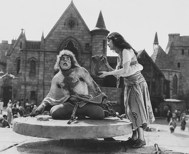  A publicity photo from the 1923 movie The Hunchback of Notre Dame
