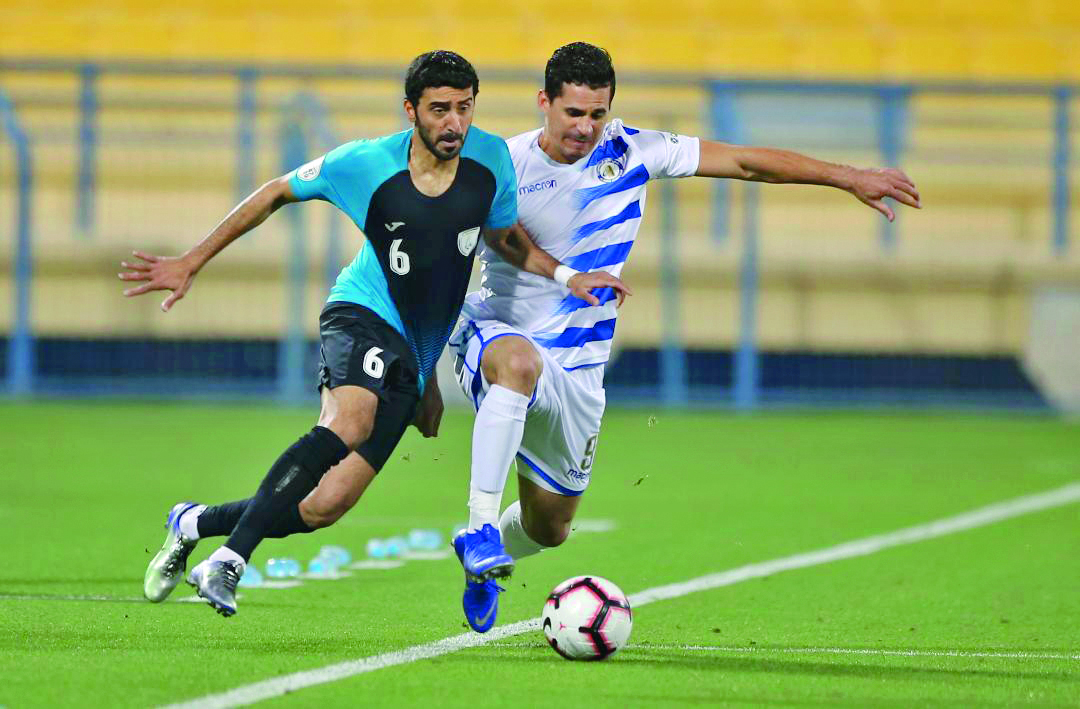 Action from the Amir Cup match between Al Khor and Al Wakra at Al Gharafa Stadium yesterday.