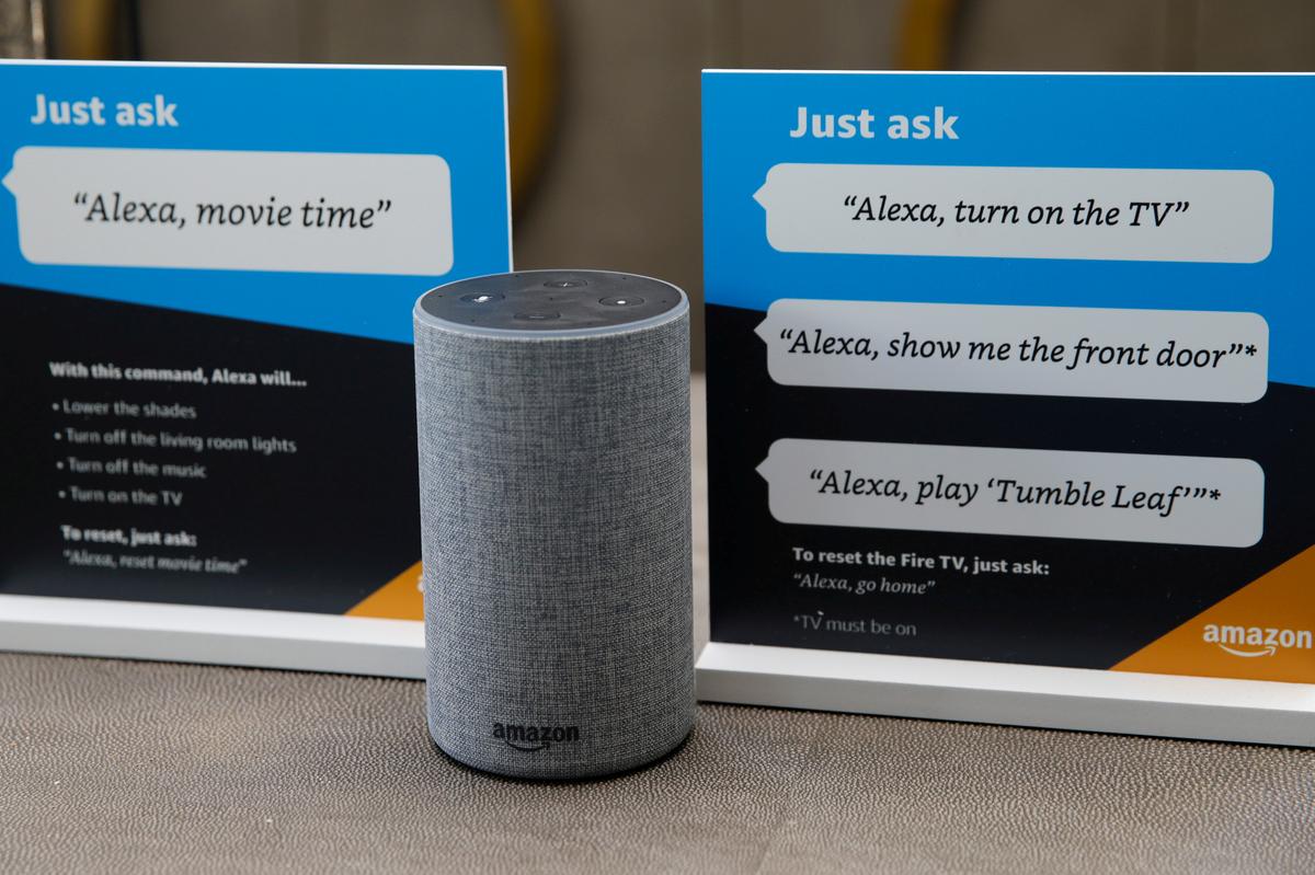 File photo of Prompts on how to use Amazon's Alexa personal assistant are seen in an Amazon ‘experience centre’ in Vallejo, California, U.S., May 8, 2018. Picture taken May 8, 2018. REUTERS/Elijah Nouvelage/File Photo
