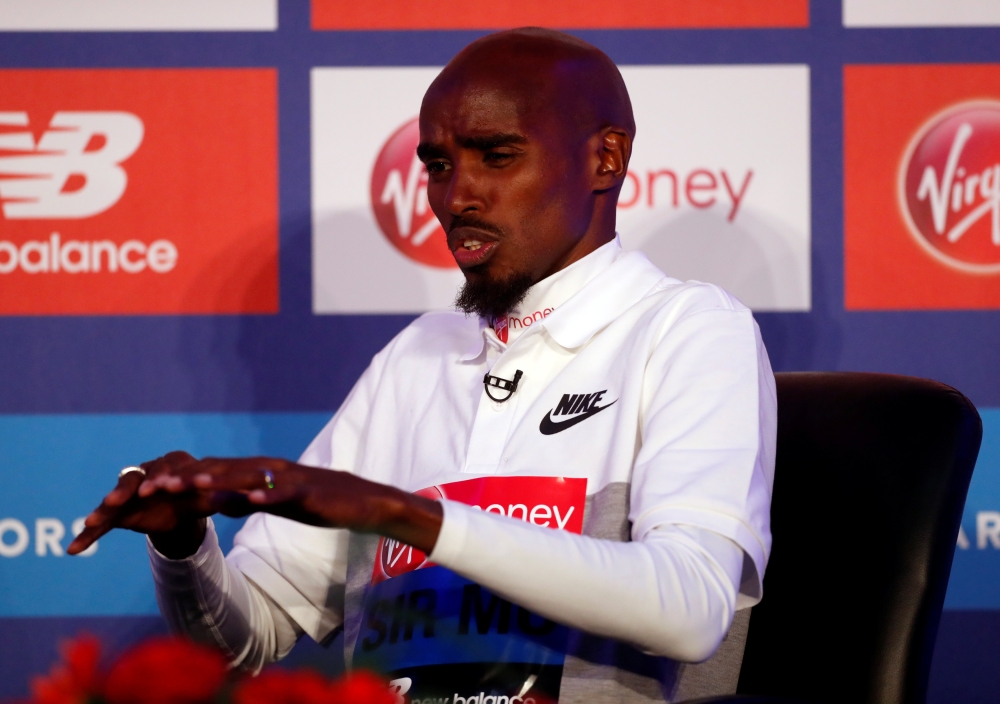 Great Britain's Mo Farah during the press conference Action Images via Reuters/Matthew Childs