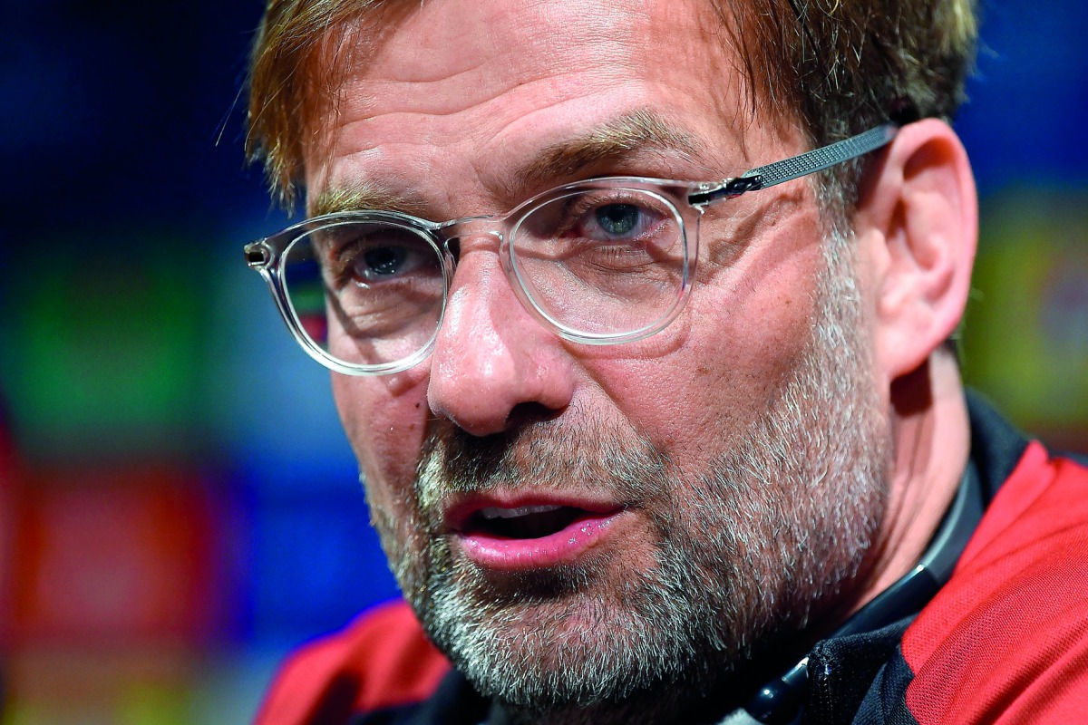 Liverpool's German coach Jurgen Klopp holds a press conference at the Camp Nou Stadium in Barcelona on April 30, 2019 on the eve of the UEFA Champions League semi-final first leg football match between Barcelona and Liverpool. AFP / Josep Lago