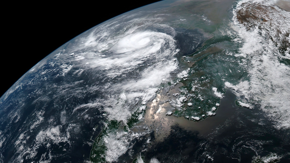 This handout satellite image released by the National Oceanic and Atmospheric Administration (NOAA) and captured by the Japan Meteorological Agency's Himawari-8 satellite on April 30, 2019, shows Tropical Cyclone Fani intensifying in the Bay of Bengal. AF