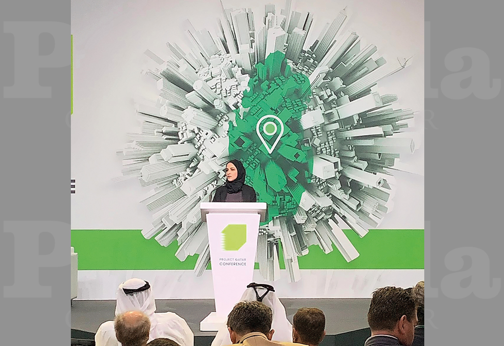 Sheikha Alanoud bint Hamad Al Thani, Managing Director of Business Development, Qatar Financial Centre, speaking at the recently concluded Project Qatar 2019 in Doha. 