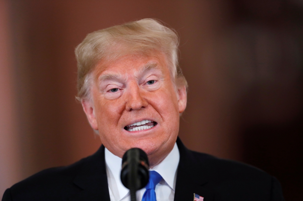 US President Donald Trump speaks at a news conference following midterm congressional elections at the White House, November 7, 2018. Reuters/Kevin Lamarque