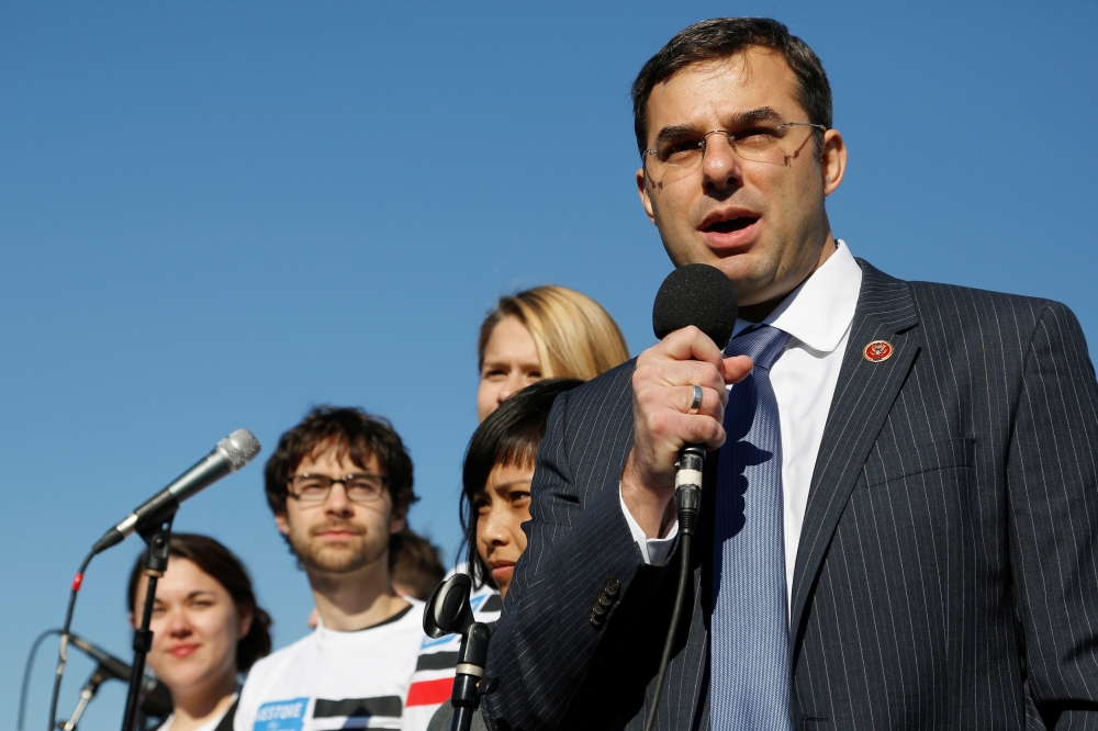 US Representative Justin Amash (R-MI) addresses the 